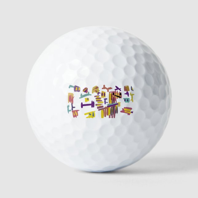 Goldener Retriever und Liebe Golfball (Vorderseite)