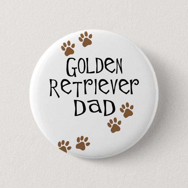 Goldener Retriever-Vater Button (Vorderseite)