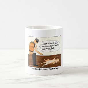 Goldener Retriever-Wachhund-Cartoon-Tasse Tasse