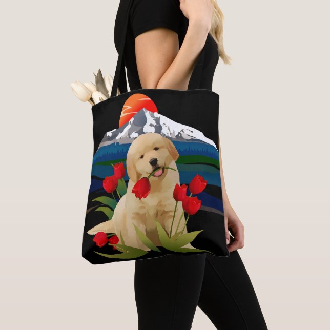 Goldener Retriever-Welpen-Tasche (Von Nahem)