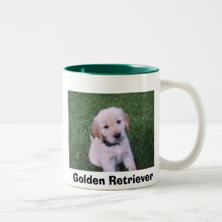 Goldener Retriever-Welpen-Tasse Zweifarbige Tasse