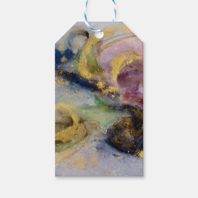 Goldener Rosatraum Geschenkanhänger (Vorderseite)