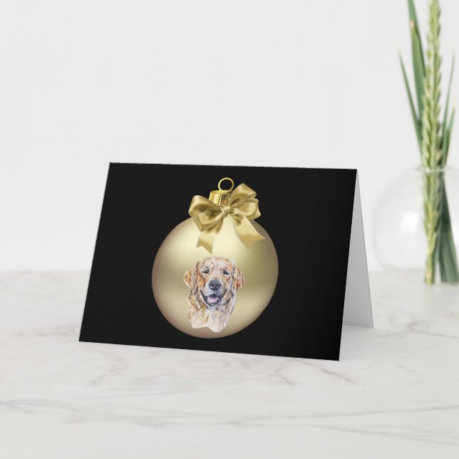 Goldener Rückzug Feiertagskarte (Vorderseite)