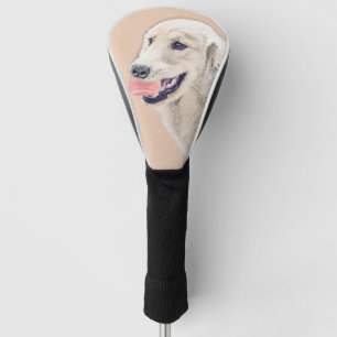Goldener Rückzug mit Tennis Ball Malerei Hund Art Golf Headcover