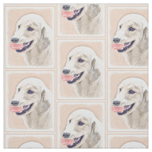 Goldener Rückzug mit Tennis Ball Malerei Hund Art Stoff