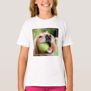 Goldener Rückzug mit Tennisball T-Shirt