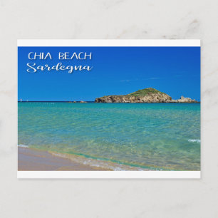goldener Sandstrand mit türkisfarbenem Wasser in I Postkarte