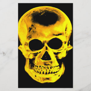 Goldener Schädel Briefpapier