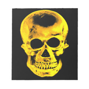 Goldener Schädel Notizblock