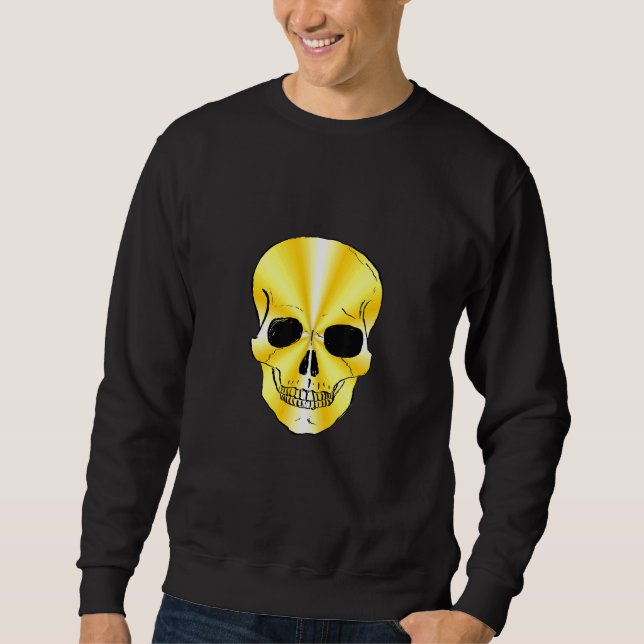 Goldener Schädel Sweatshirt (Vorderseite)