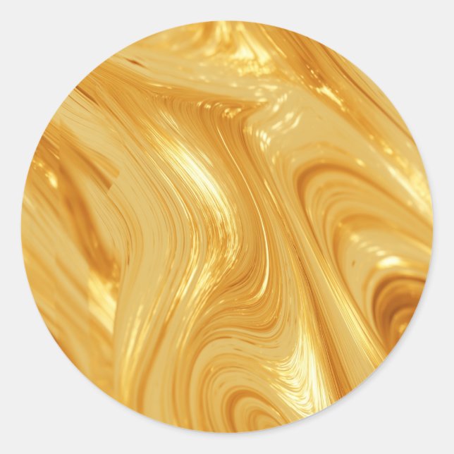 Goldener Schimmer Runder Aufkleber (Vorderseite)
