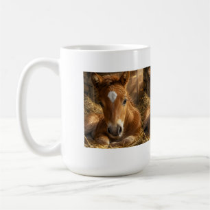 Goldener Schlummer sanftes Fohlen Kaffeetasse