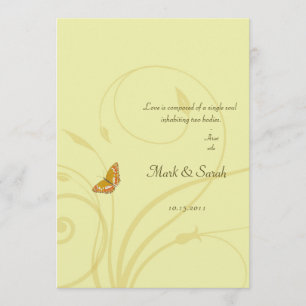 Goldener Schmetterling Blühe Einladung