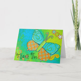 Goldener Schmetterling danken Ihnen Dankeskarte