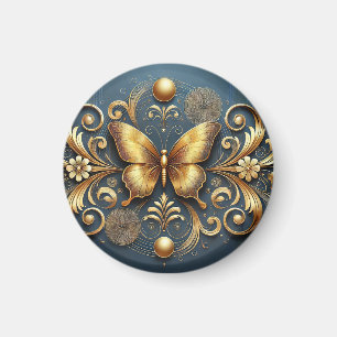 ✨ Goldener Schmetterling Dekorativer Akzent 🦋 Magnet