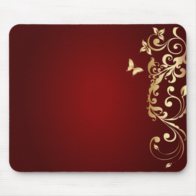 Goldener Schmetterling Mousepad (Vorne)