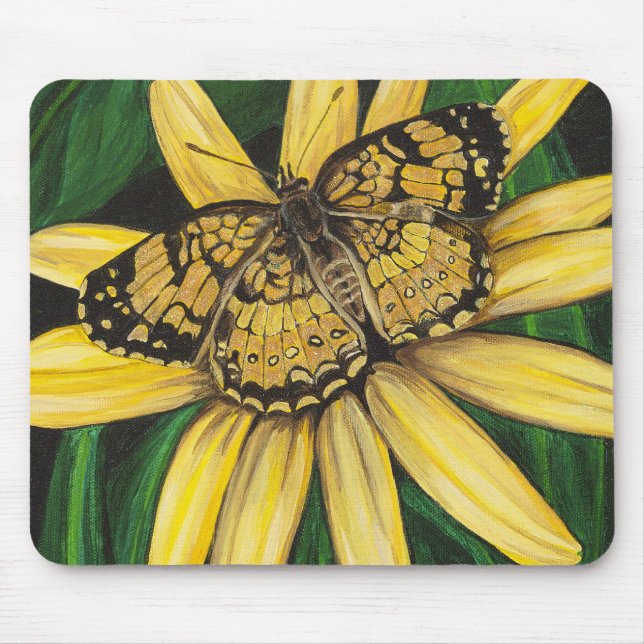 Goldener Schmetterling Mousepad (Vorne)