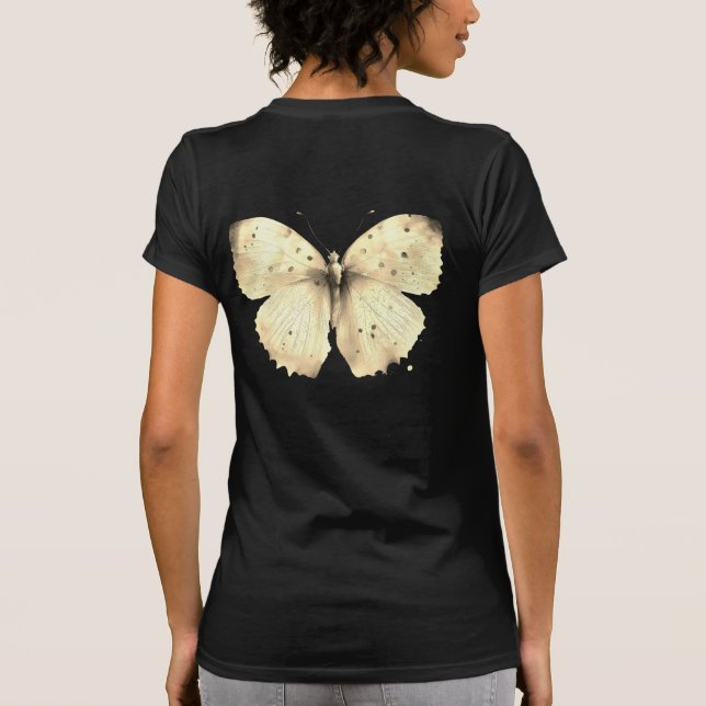 Goldener Schmetterling T - Shirt (Rückseite)