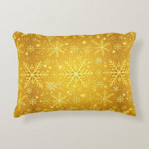 Goldener Schnee Dekokissen