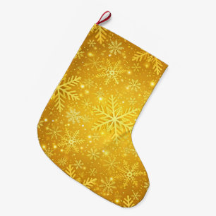 Goldener Schnee Großer Weihnachtsstrumpf