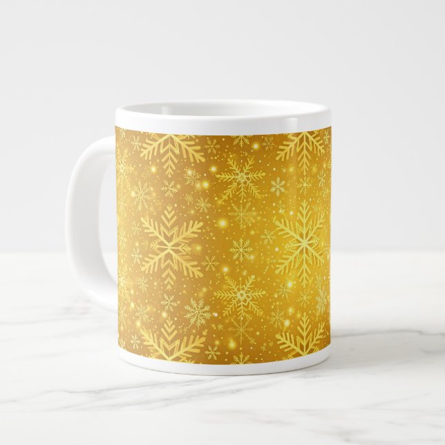 Goldener Schnee Jumbo-Tasse (Vorderseite Links)