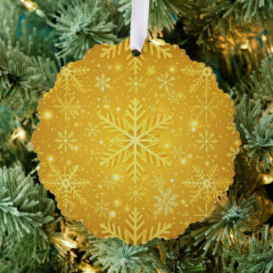 Goldener Schnee Ornament Karte