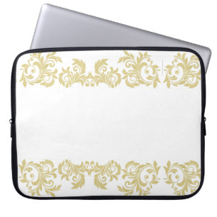 Goldener Schnee wirbelt Laptopschutzhülle