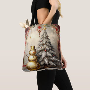 Goldener Schneemann Weihnachtsbaum Feiertags-Trage