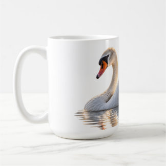 Goldener Schwan auf Wasser Kaffeetasse