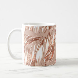 Goldener Seidenstoff: 3D-Metallstruktur. Kaffeetasse