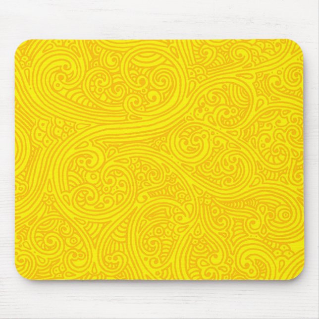 Goldener Sharpie-Wirbel Mousepad (Vorne)