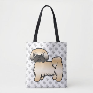 Goldener Shih Tzu Cartoon-Hund mit schwarzer Maske