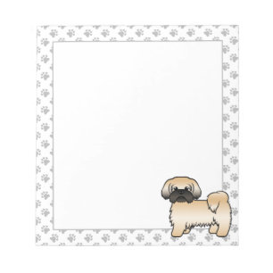 Goldener Shih Tzu mit schwarzer Maske, süßer Carto Notizblock