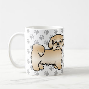Goldener Shih Tzu süße Cartoon-Hund-Illustration Kaffeetasse