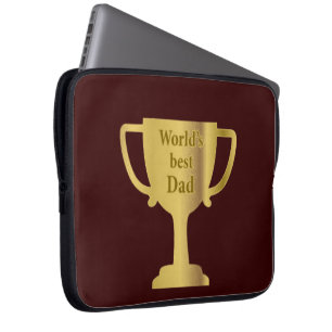 Goldener Sieg über den besten Vater der Welt Laptopschutzhülle