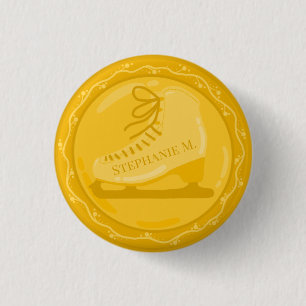 Goldener Skate Medallion  Button