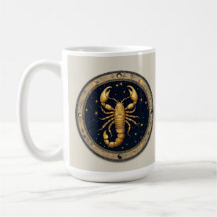 Goldener Skorpion innerhalb eines Tierkreiszeichen Kaffeetasse