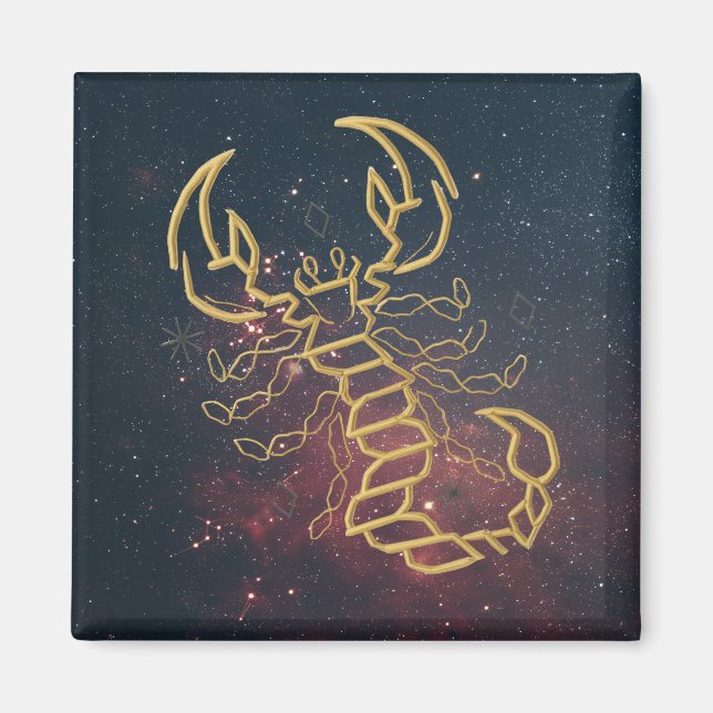 Goldener Skorpion Magnet (Vorne)
