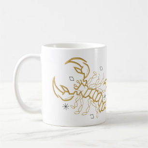 Goldener Skorpion Sternzeichen Becher - Trinke mut Kaffeetasse
