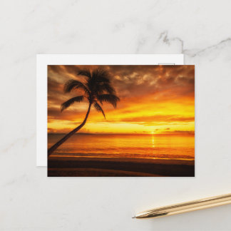 Goldener Sommer Sonnenaufgang Horizont Landschaft Postkarte