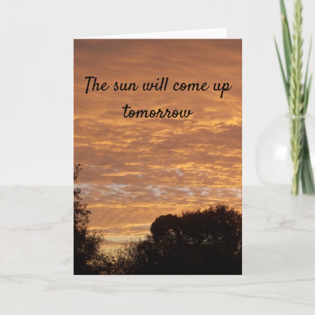 Goldener Sonnenaufgang Denken Sie an Ihre leere Ka Karte (Vorderseite)