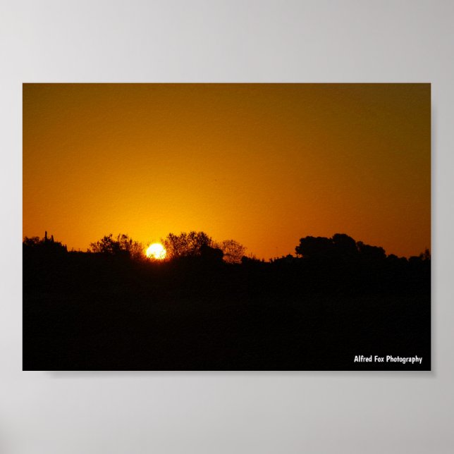 Goldener Sonnenaufgang Poster (Vorne)