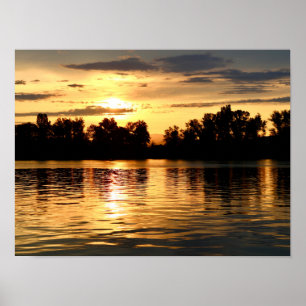 Goldener Sonnenaufgang Poster