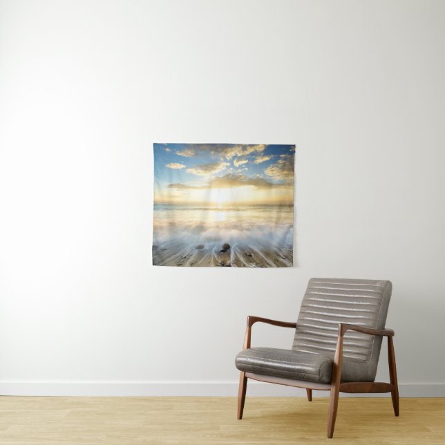 Goldener Sonnenaufgang Wandteppich (Beispiel (Horizontal))