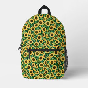 Goldener Sonnenblumengarten Bedruckter Rucksack
