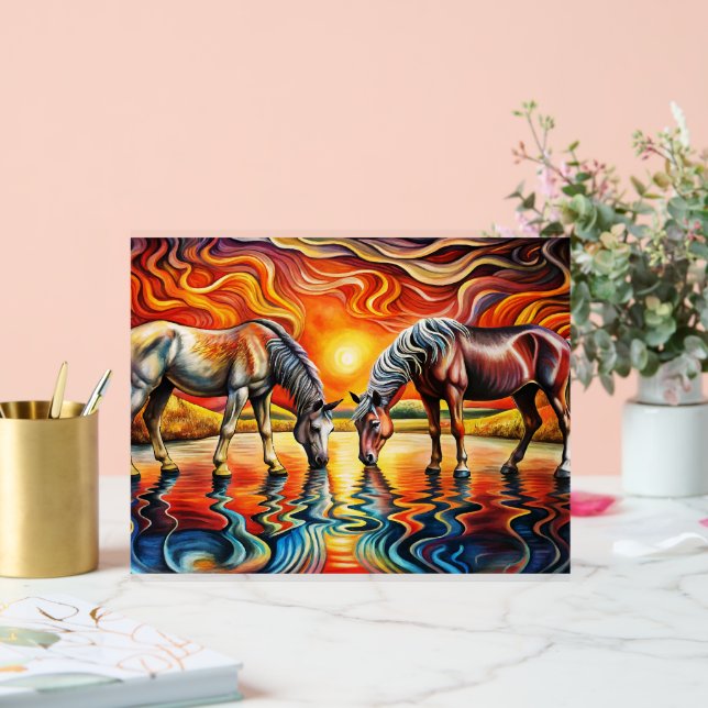 goldener Sonnenuntergang Acrylschild (Hochzeit)