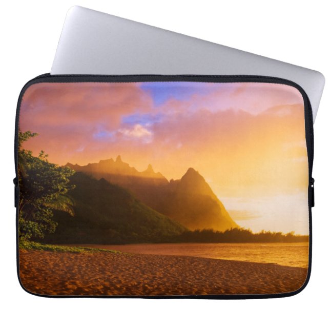 Goldener Sonnenuntergang, Hawaii Laptopschutzhülle (Vorderseite)