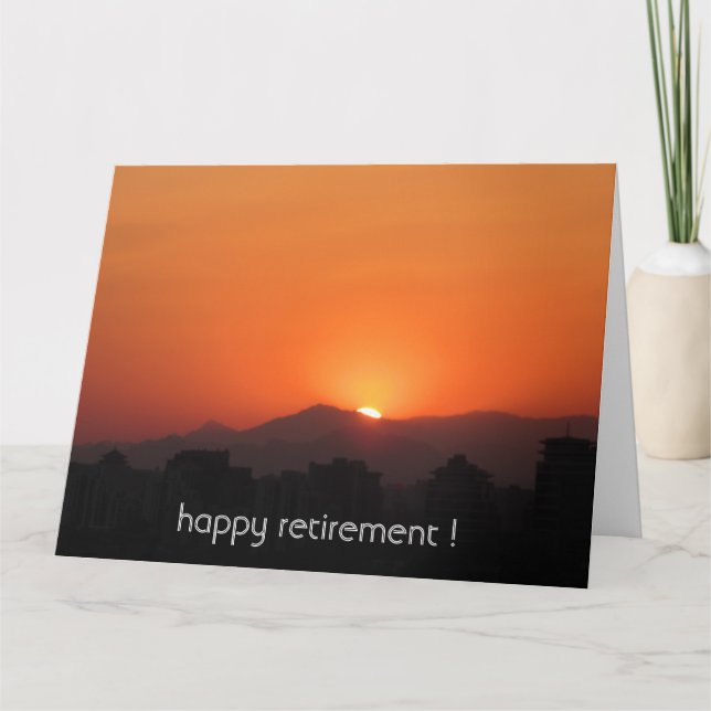 goldener Sonnenuntergang Karte (Vorderseite)