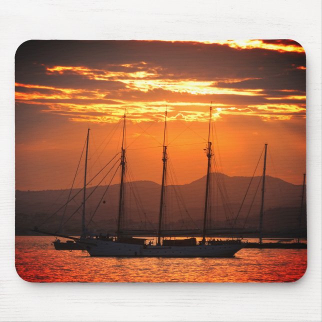 Goldener Sonnenuntergang Mousepad (Vorne)