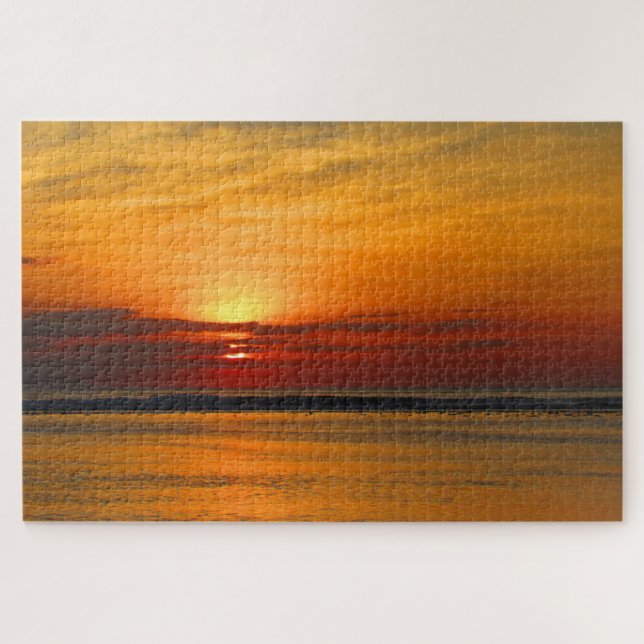 goldener Sonnenuntergang Puzzle (Horizontal)